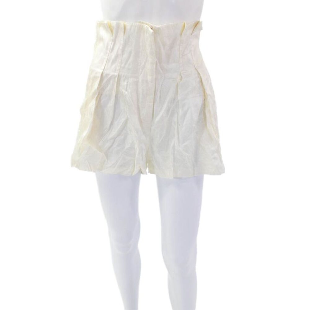 Kimberly Taylor Womens Textured Lined Pattern Mini Skirt Cream Size XS